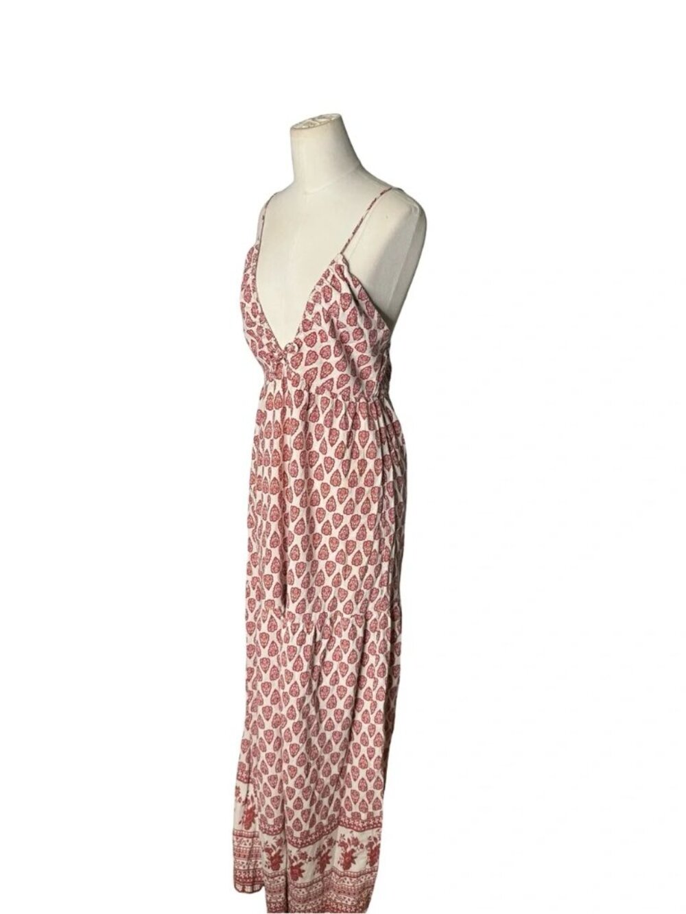 Sim & Sam - RUST BORDER SL HALTER V NECK LINEN BLEND - Picture 11 of 11